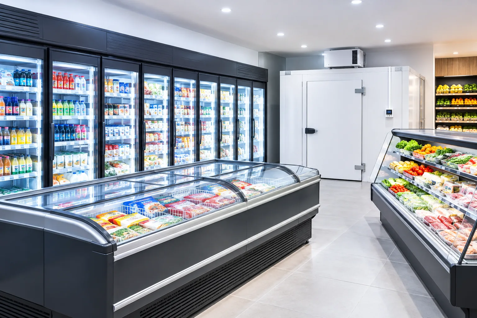 Aménagement frigorifique complet d'un commerce alimentaire réalisé par AC Solutions en Wallonie